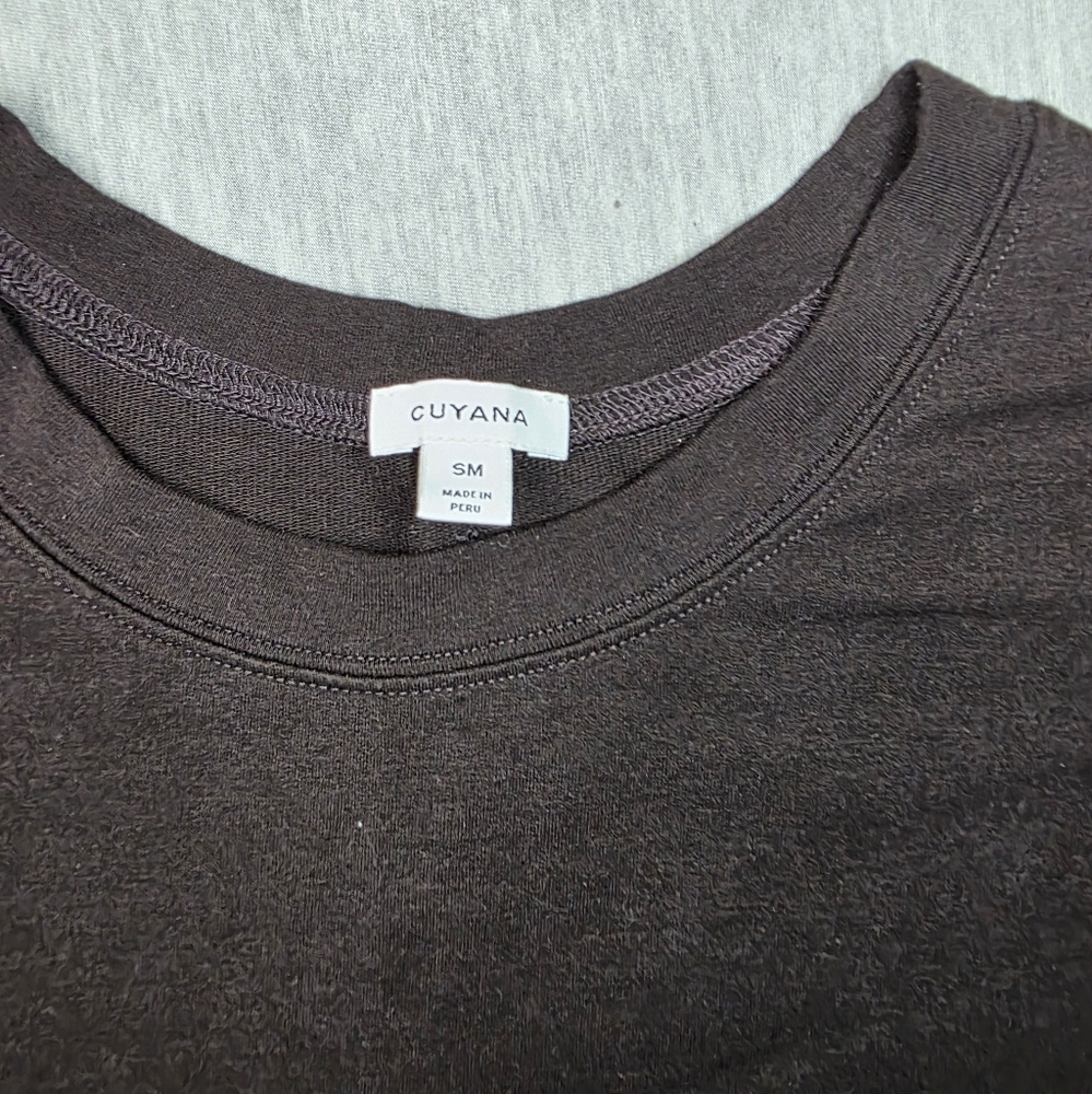 Cuyana Boxy Women's Chocolate Brown Top Sustainable Size Small - Picture 2 of 6